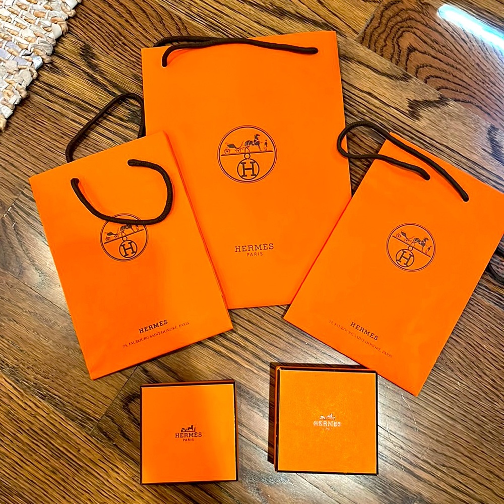 Hermes bags and boxes. Authentic